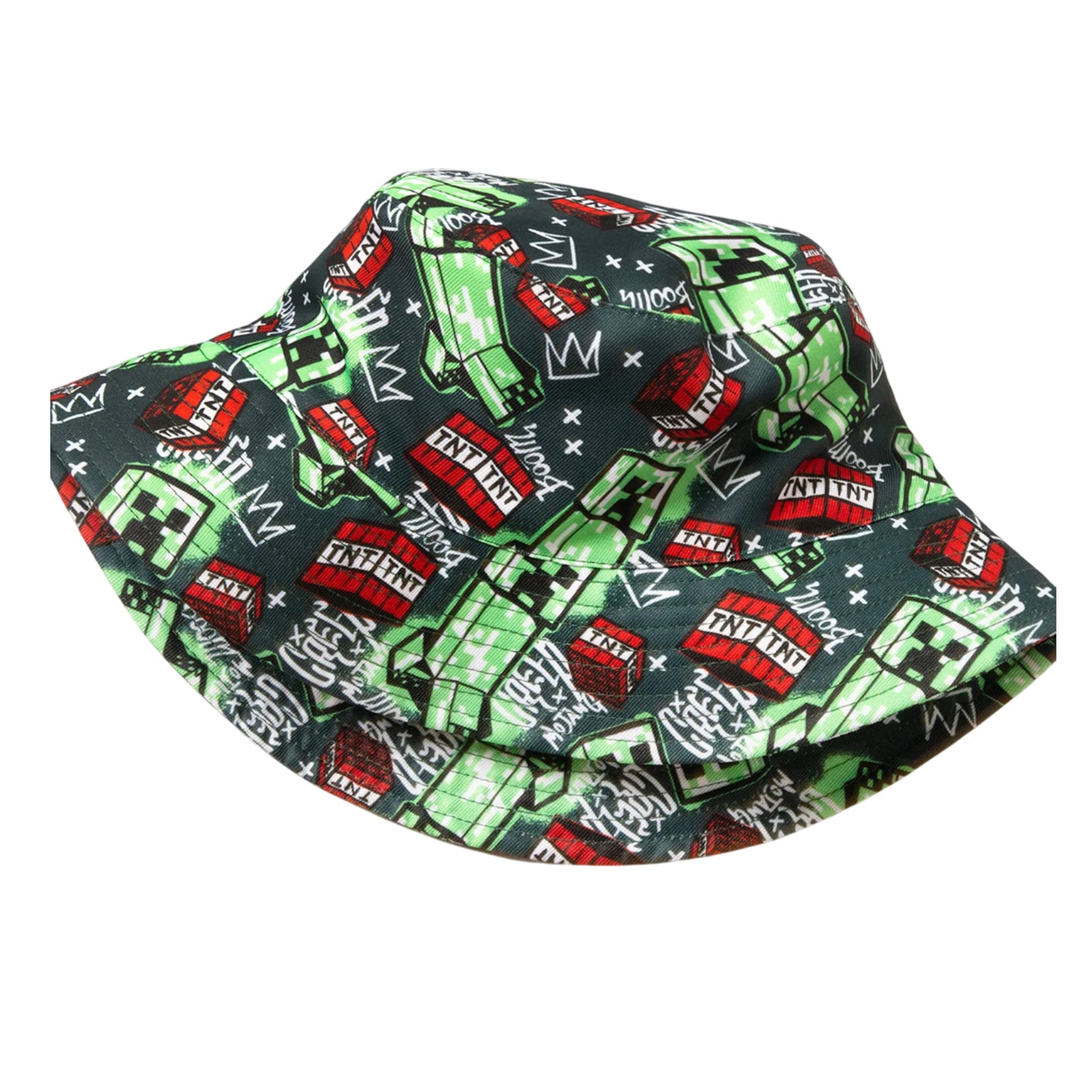 Multicoloured - Lifestyle - Minecraft Childrens-Kids Creeper Bucket Hat