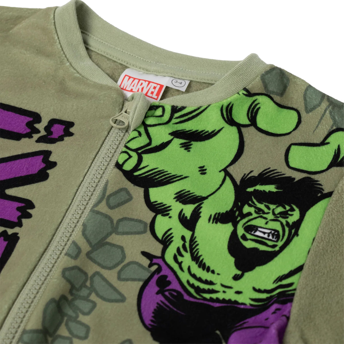 Green - Lifestyle - The Incredible Hulk Boys All-In-One Nightwear