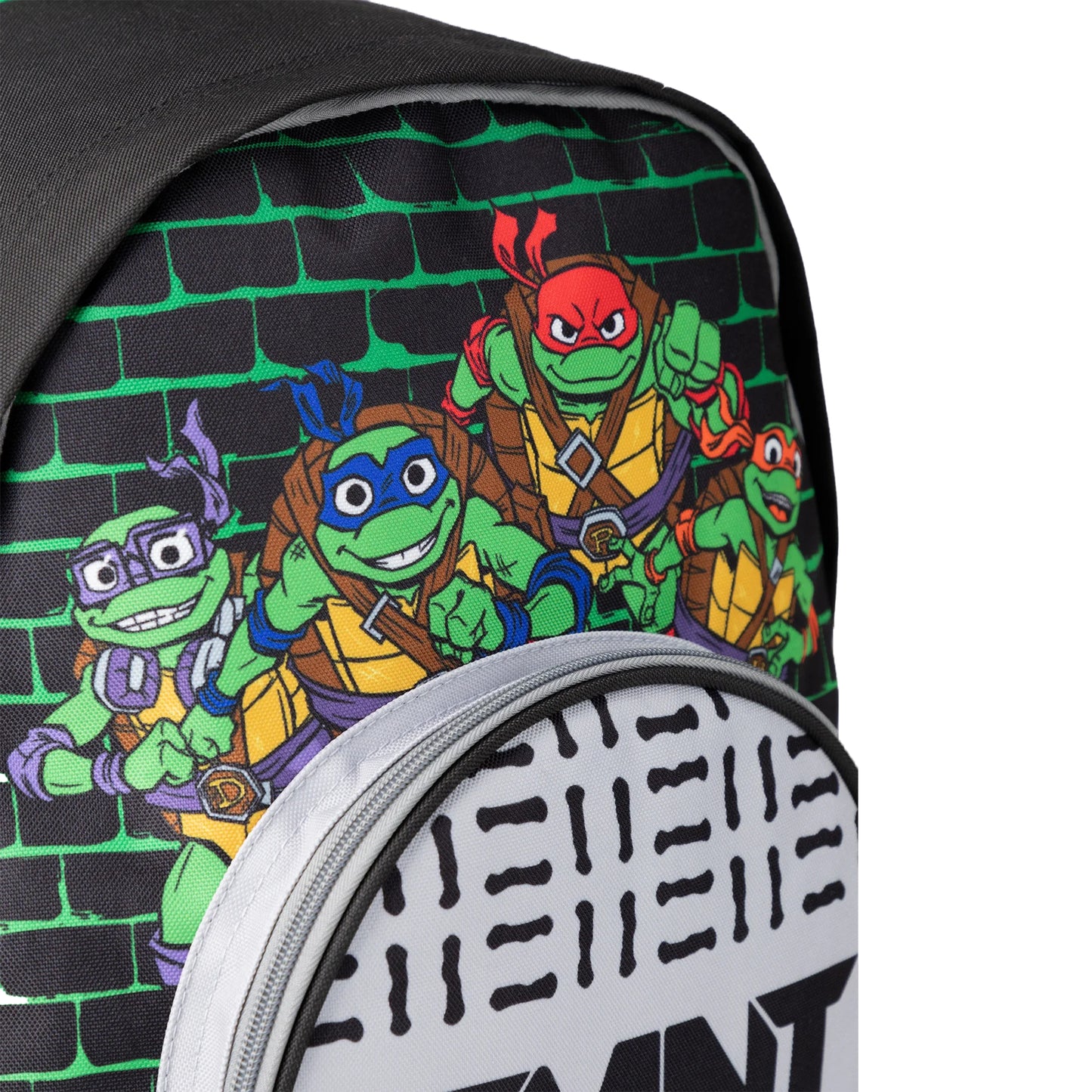 Black - Lifestyle - Teenage Mutant Ninja Turtles Childrens-Kids Front Pocket Backpack
