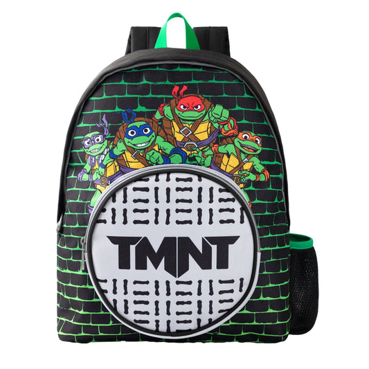 Black - Front - Teenage Mutant Ninja Turtles Childrens-Kids Front Pocket Backpack