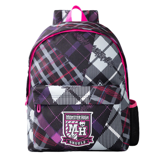 Multicoloured - Front - Monster High Tartan Patch Backpack
