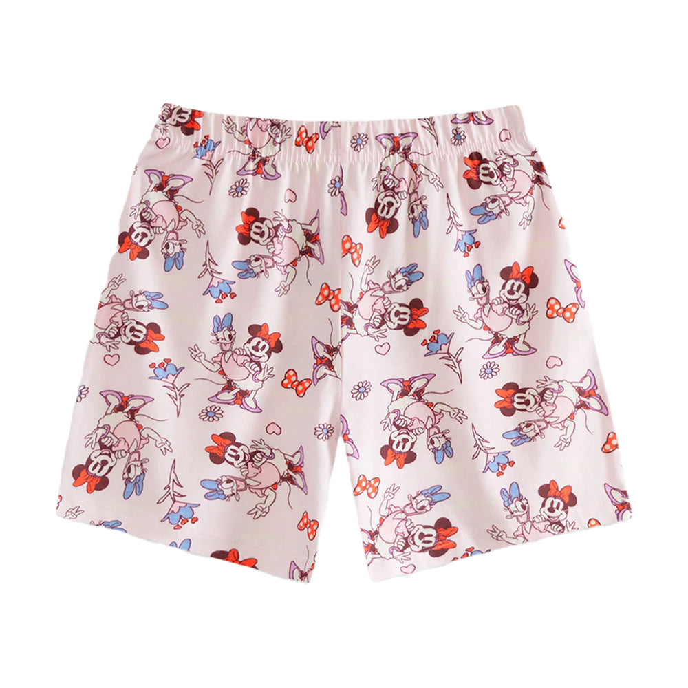 Multicoloured Print - Pack Shot - Disney Girls Minnie Mouse Short Pyjama Set (Pack of 2)