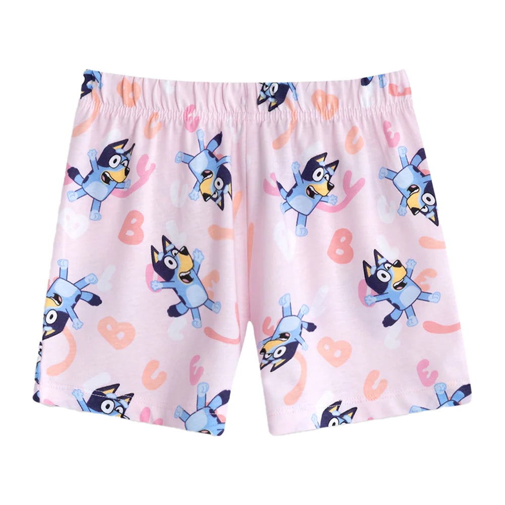 Multicoloured Print - Pack Shot - Bluey Girls Bluey & Bingo Short Pyjama Set (Pack of 2)