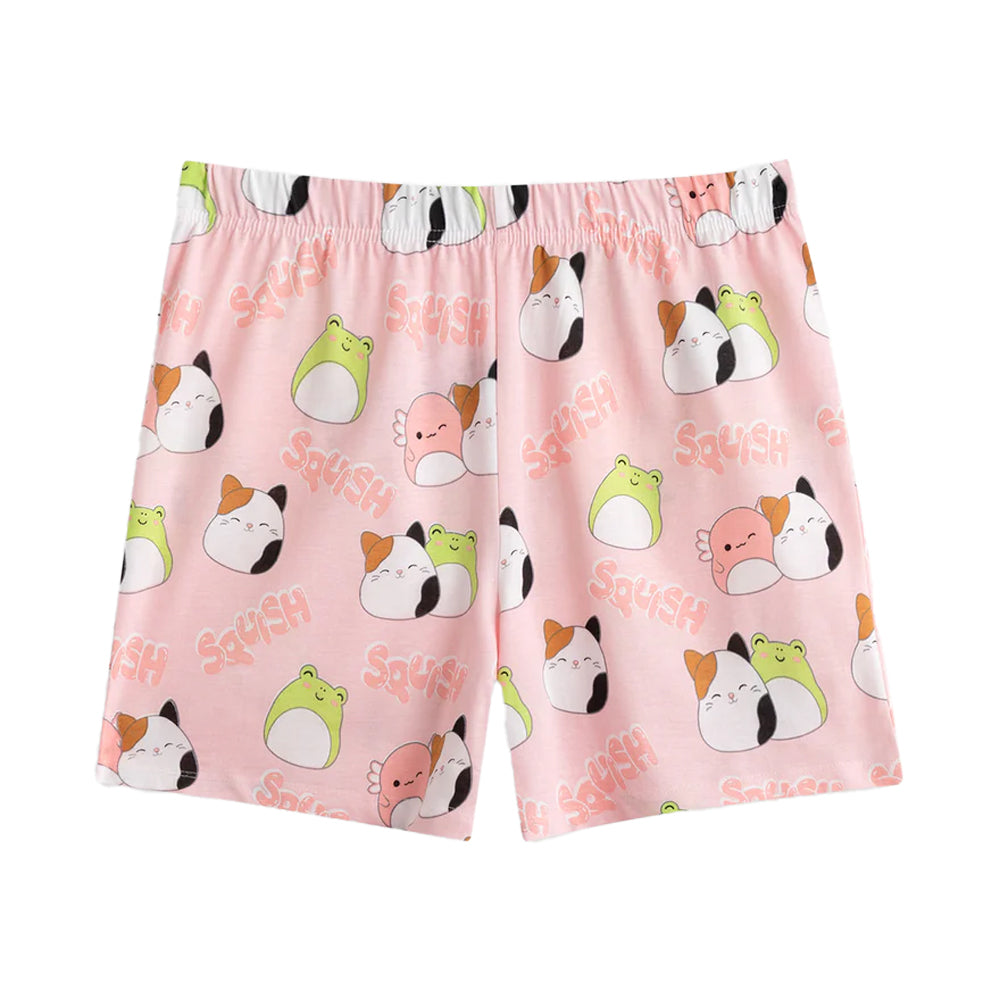 Pink - Pack Shot - Squishmallows Girls Feeling Mallow Short Pyjama Set (Pack of 2)