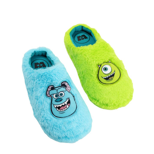 Multicoloured - Front - Monsters Inc Unisex Adult Mike & Sulley Mule Slippers