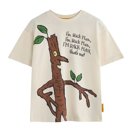 Beige - Front - The Gruffalo Childrens-Kids I´m A Stickman Short-Sleeved T-Shirt