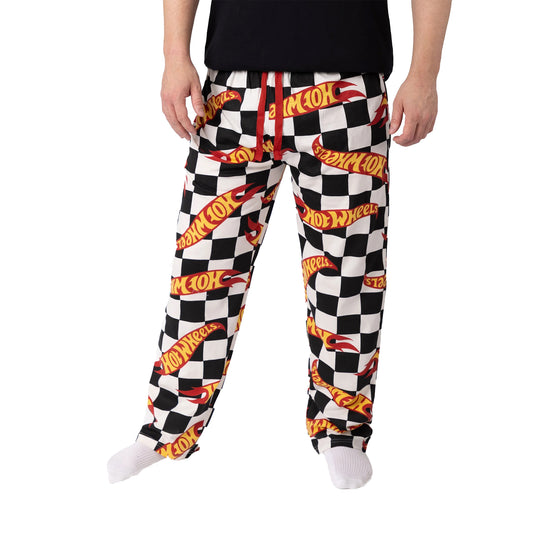 Multicoloured - Front - Hot Wheels Mens Checkerboard Logo Lounge Pants