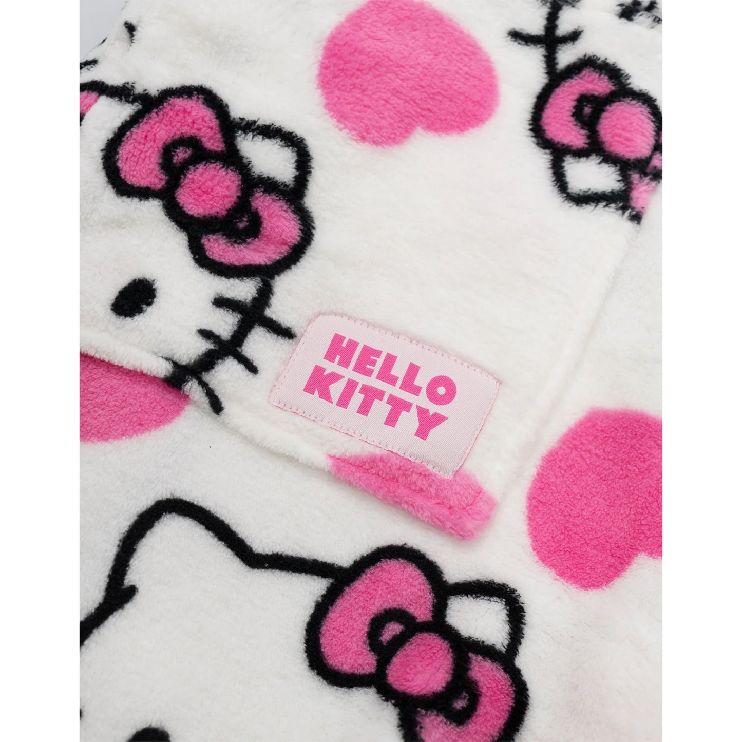 White-Pink-Black - Lifestyle - Hello Kitty Womens-Ladies Hearts Robe