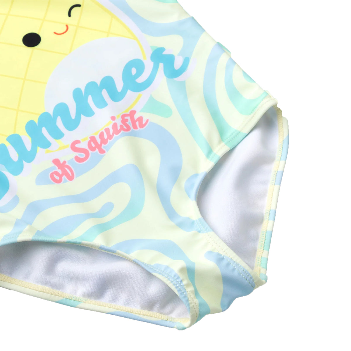 Yellow-Blue-White - Lifestyle - Squishmallows Girls Summer Of Squish One Piece Swimsuit