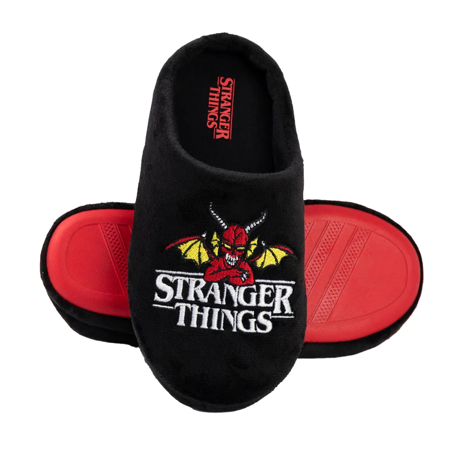 Black - Lifestyle - Stranger Things Childrens-Kids Logo Mule Slippers