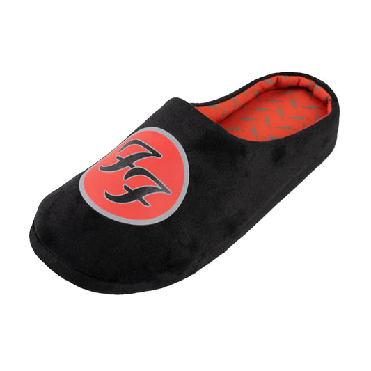 Black - Front - Foo Fighters Mens Logo Mule Slippers