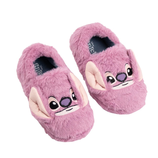 Purple - Front - Lilo & Stitch Girls Angel Slip-on Slippers