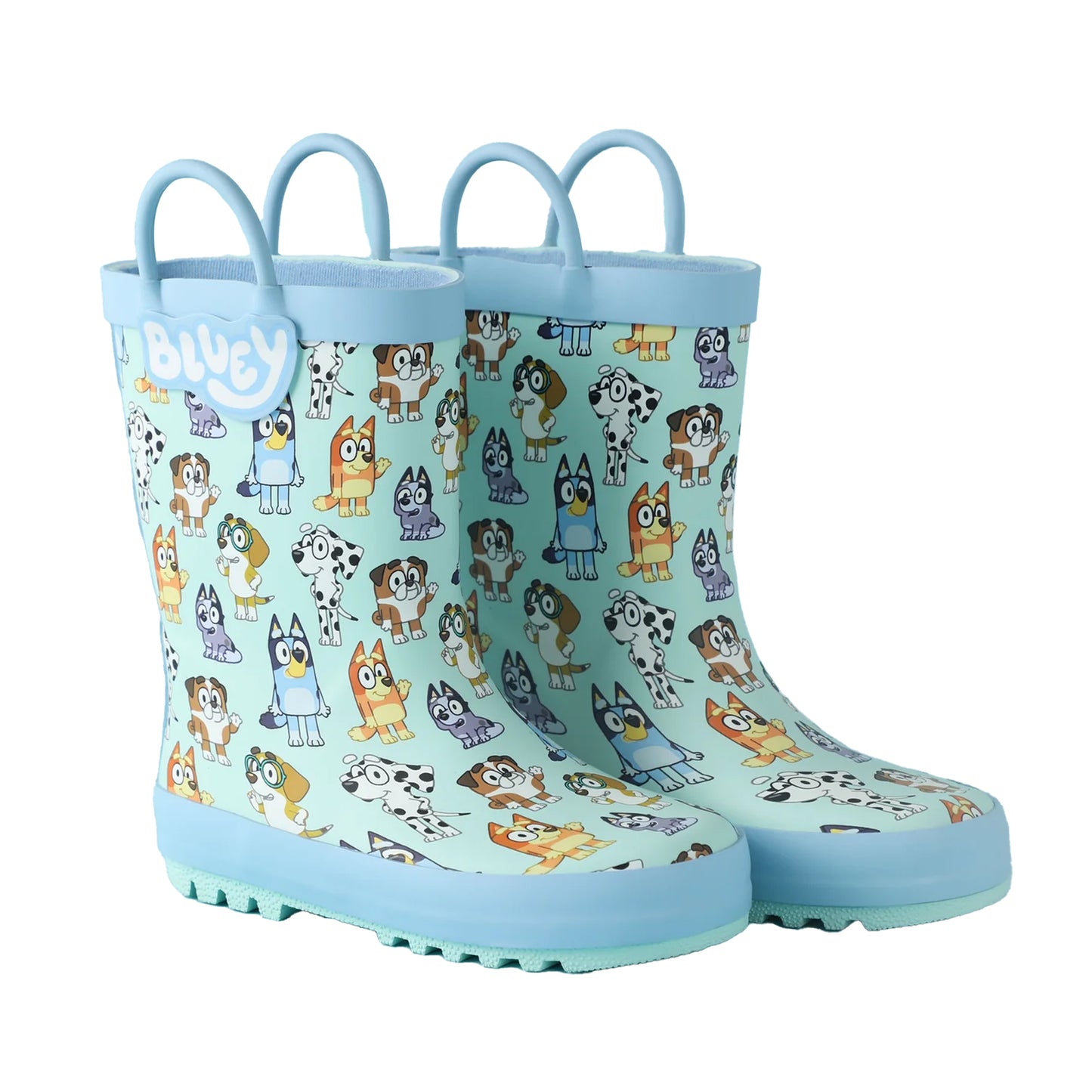 Blue - Pack Shot - Bluey Childrens-Kids Characters Printed All-Over Print Wellington Boots