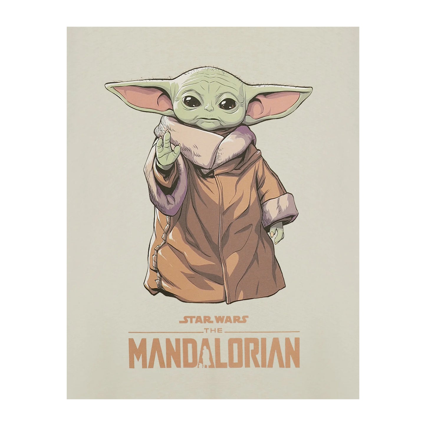 Beige - Lifestyle - Star Wars The Mandalorian Mens Grogu Short-Sleeved T-Shirt
