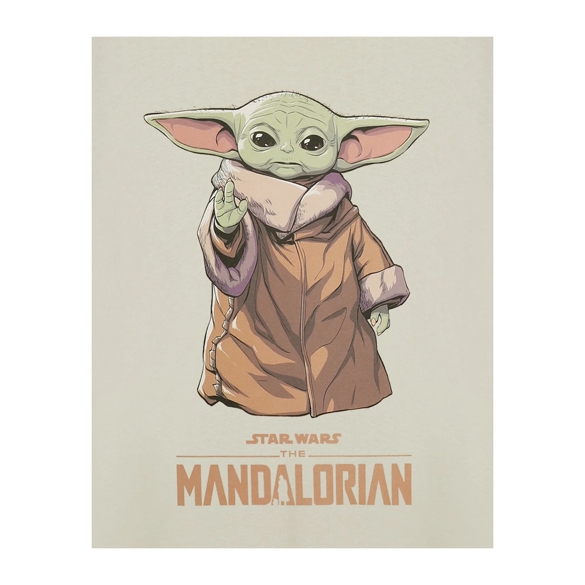 Beige - Lifestyle - Star Wars The Mandalorian Mens Grogu Short-Sleeved T-Shirt