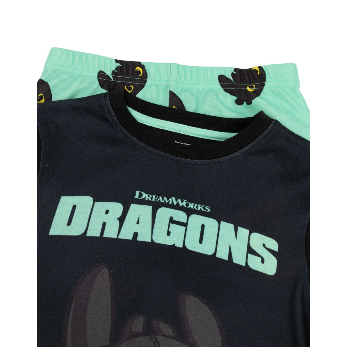 Black-Blue - Lifestyle - How To Train Your Dragon Childrens-Kids Toothless Long-Sleeved Long Pyjama Set