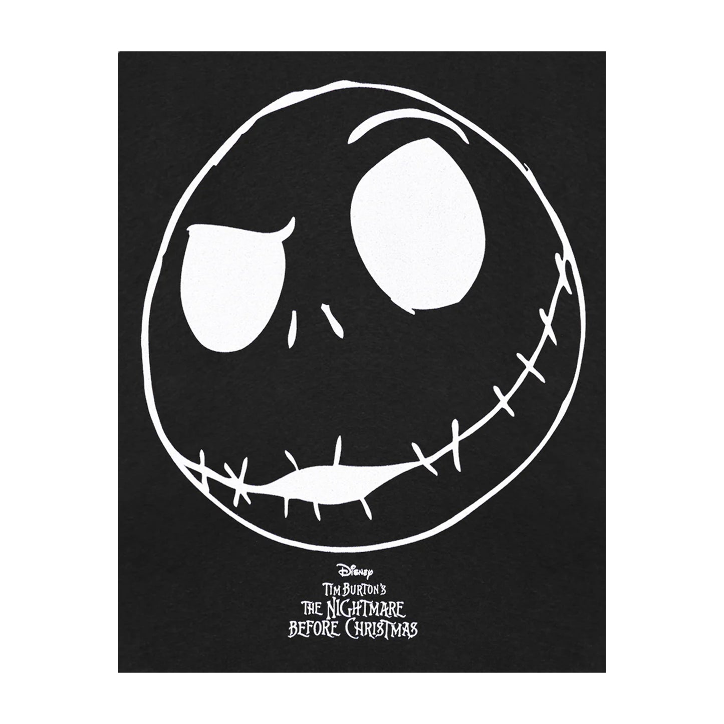 Black - Side - The Nightmare Before Christmas Childrens-Kids Jack Skellington Short-Sleeved T-Shirt