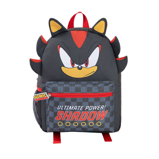 Grey - Front - Sonic The Hedgehog Childrens-Kids Shadow Backpack