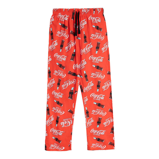 Red - Front - Coca-Cola Mens Printed Lounge Pants