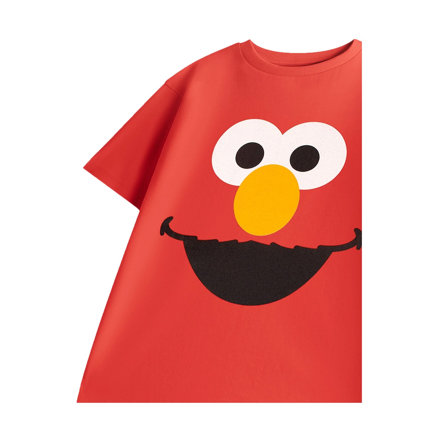 Red - Side - Sesame Street Childrens-Kids Elmo T-Shirt