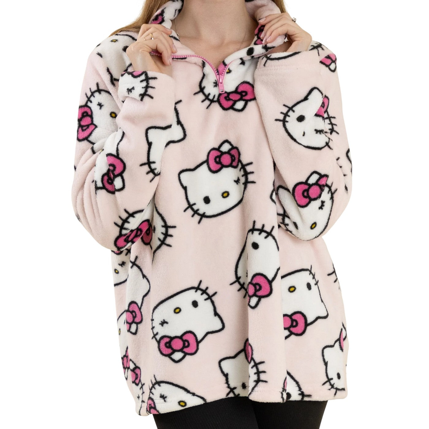 Pink - Lifestyle - Hello Kitty Womens-Ladies Faces Jumper