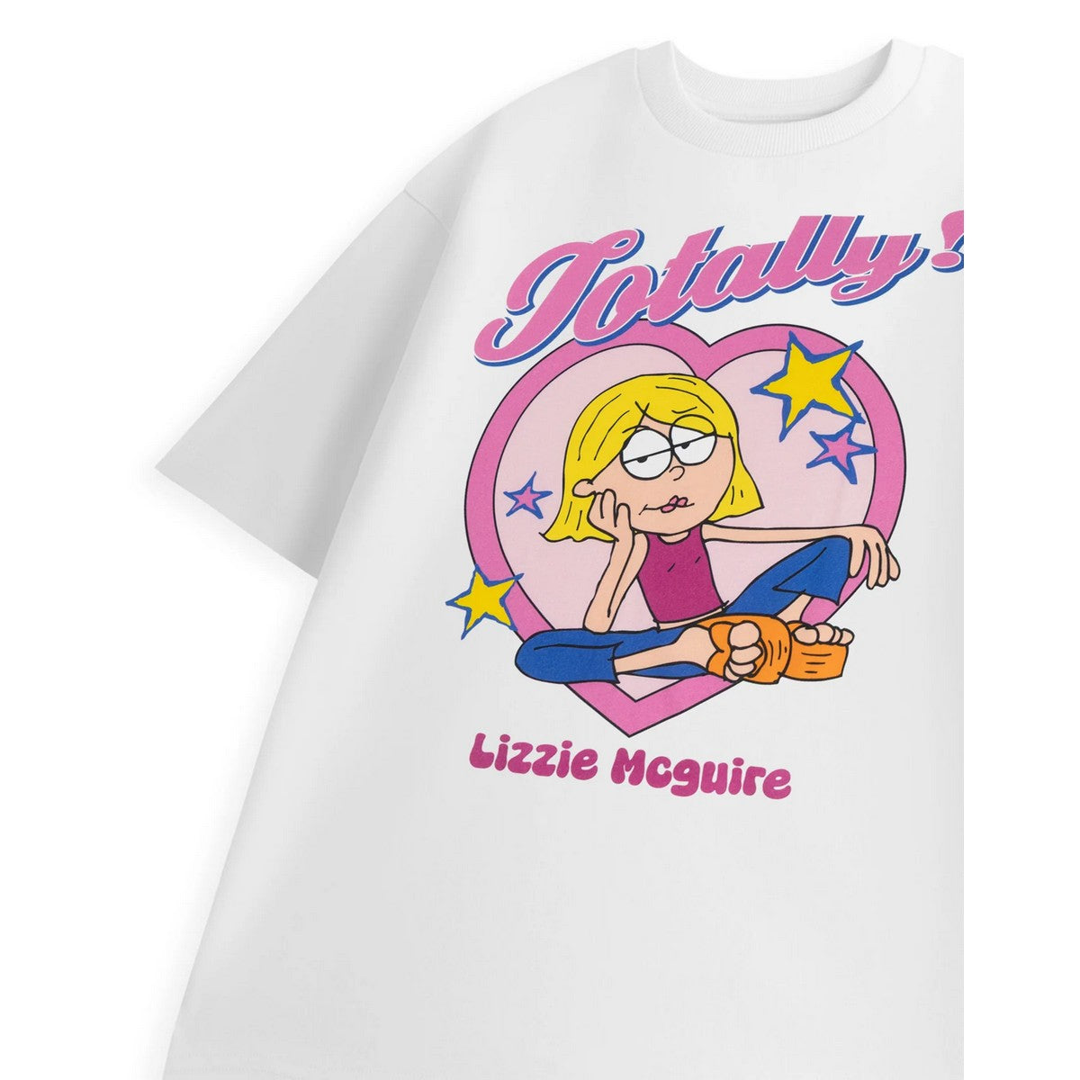 White - Side - Lizzie McGuire Womens-Ladies Totally Short-Sleeved T-Shirt