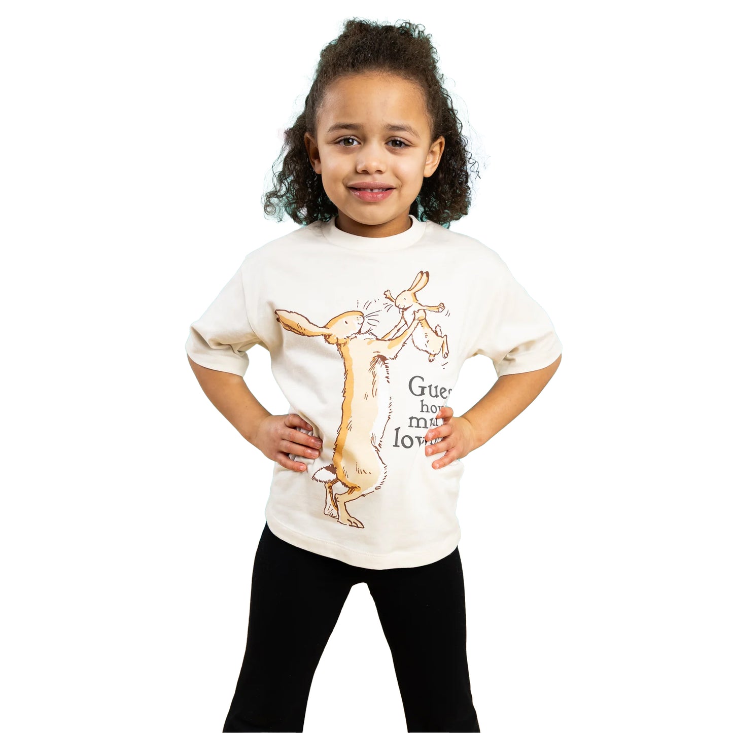 Cream - Side - Guess How Much I Love You Childrens-Kids Character T-Shirt
