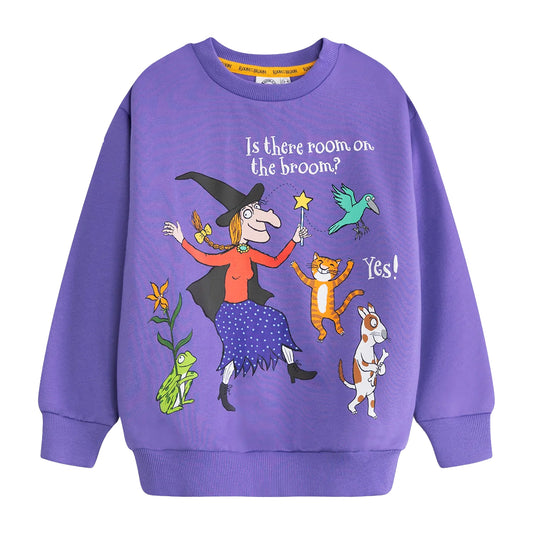 Purple - Front - Room On The Broom Childrens-Kids Characters Sweatshirt