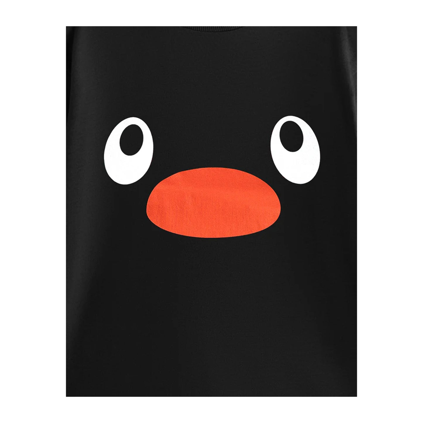 Black - Side - Pingu Unisex Adult Character Face Short-Sleeved T-Shirt