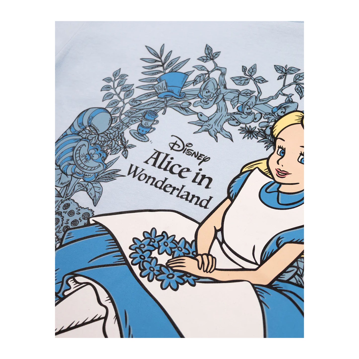 Blue - Side - Alice In Wonderland Girls Alice Short-Sleeved T-Shirt