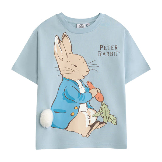 Blue - Front - Peter Rabbit Childrens-Kids Character Short-Sleeved T-Shirt