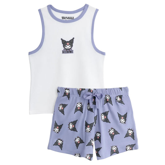 Purple - Front - Kuromi Womens-Ladies Kuromi Pyjama Set
