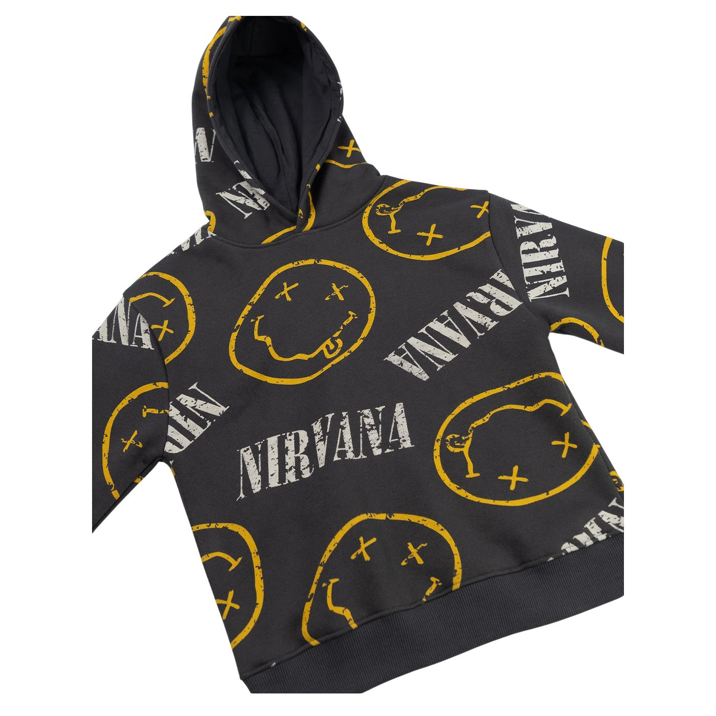 Grey - Lifestyle - Nirvana Childrens-Kids Logo Hoodie And Joggers Set