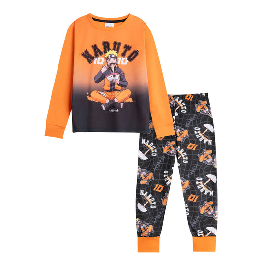 Black-Orange-White - Front - Naruto Boys Character Long Pyjama Set