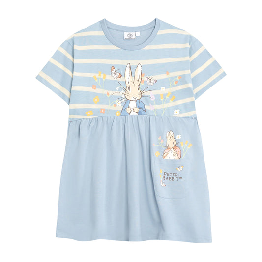 Blue - Front - Peter Rabbit Girls Striped Dress