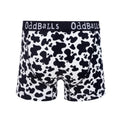 Black-White - Back - OddBalls Mens Fat Cow Boxer Shorts