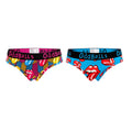 Multicoloured - Front - OddBalls Womens-Ladies The Rolling Stones Logo Briefs (Pack Of 2)