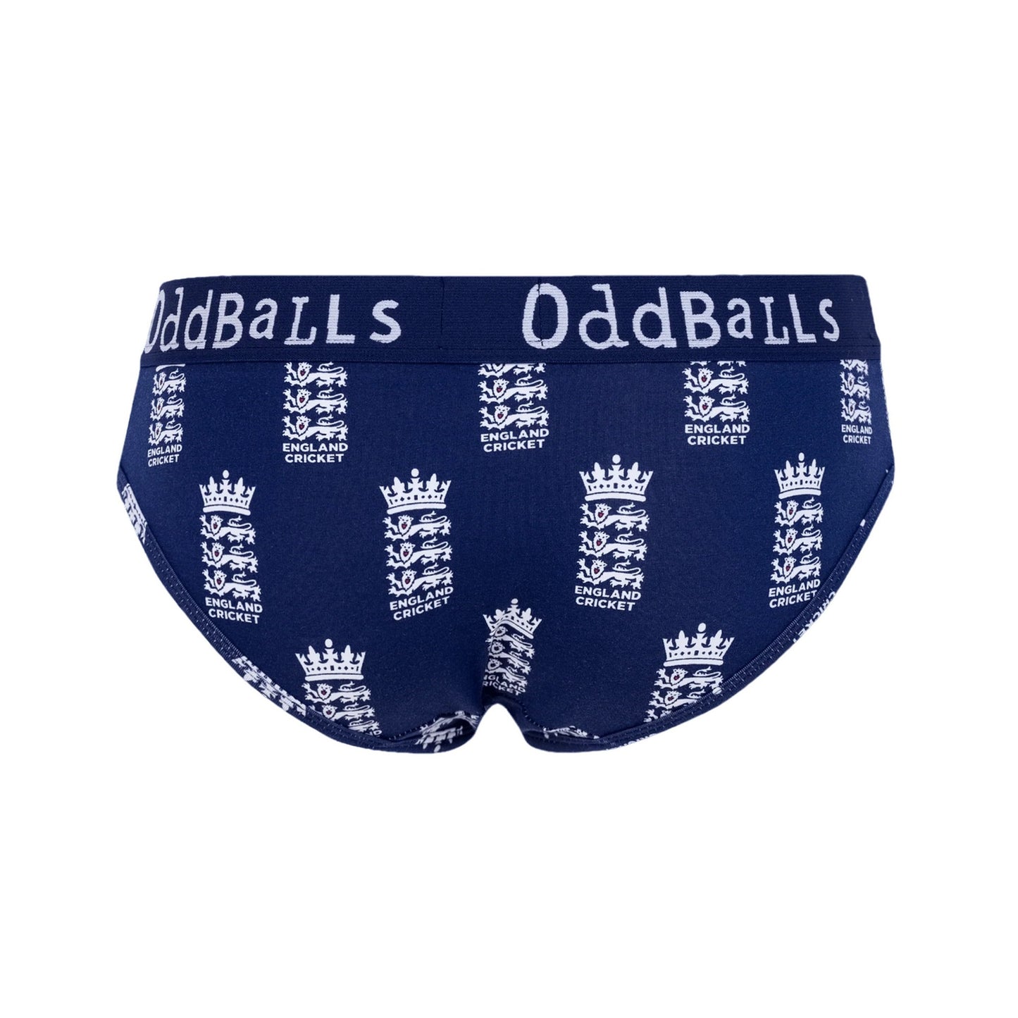 Blue-White - Back - Oddballs Teen Girls England Cricket Briefs