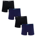 Black-Midnight - Back - OddBalls Mens Plain Boxer Shorts (Pack Of 4)