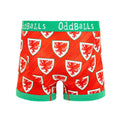 Green-White-Red - Back - OddBalls Mens Home FA Wales Boxer Shorts