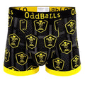 Black-Yellow - Front - OddBalls Mens Alternate Welsh Rugby Union Boxer Shorts