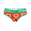 Orange-Green - Back - OddBalls Womens-Ladies Home FA Wales Briefs