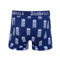Blue-White - Back - OddBalls Mens England Cricket Boxer Shorts