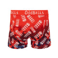 Red-White - Back - OddBalls Mens England Cricket IT20 Boxer Shorts