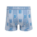 Light Blue - Back - OddBalls Mens 1996 Away England FA Boxer Shorts