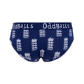 Blue-White - Back - OddBalls Womens-Ladies England Cricket Briefs