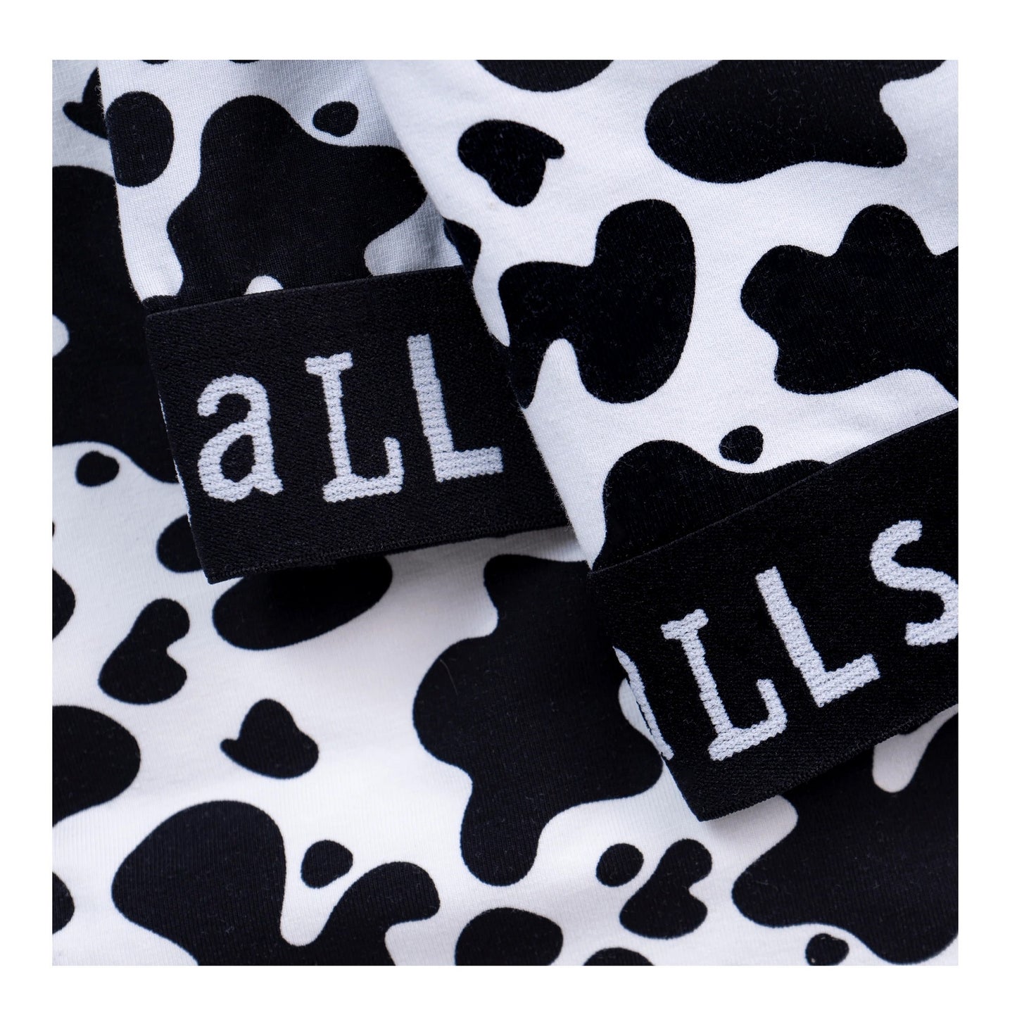 Black-White - Side - OddBalls Womens-Ladies Fat Cow Bralette