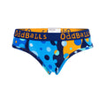 Blue-Yellow - Front - OddBalls Womens-Ladies Space Balls Briefs