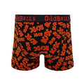 Red-Black - Back - OddBalls Mens Repeat Logo AC-DC Boxer Shorts