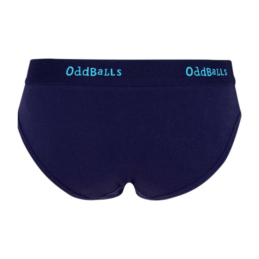 Midnight-Black - Back - OddBalls Womens-Ladies Briefs (Pack of 3)